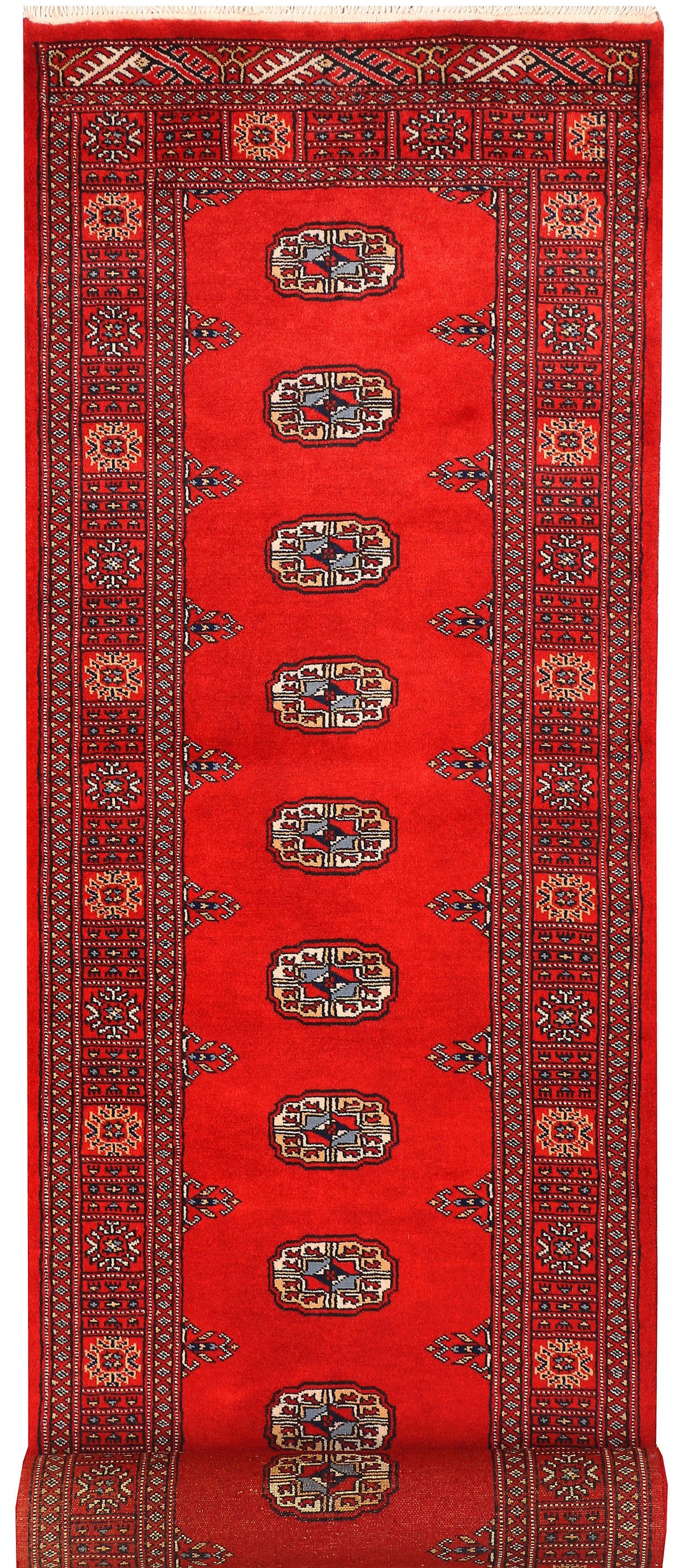 Red Bokhara 2' 6 x 11' 8 - No. 45685 - ALRUG Rug Store