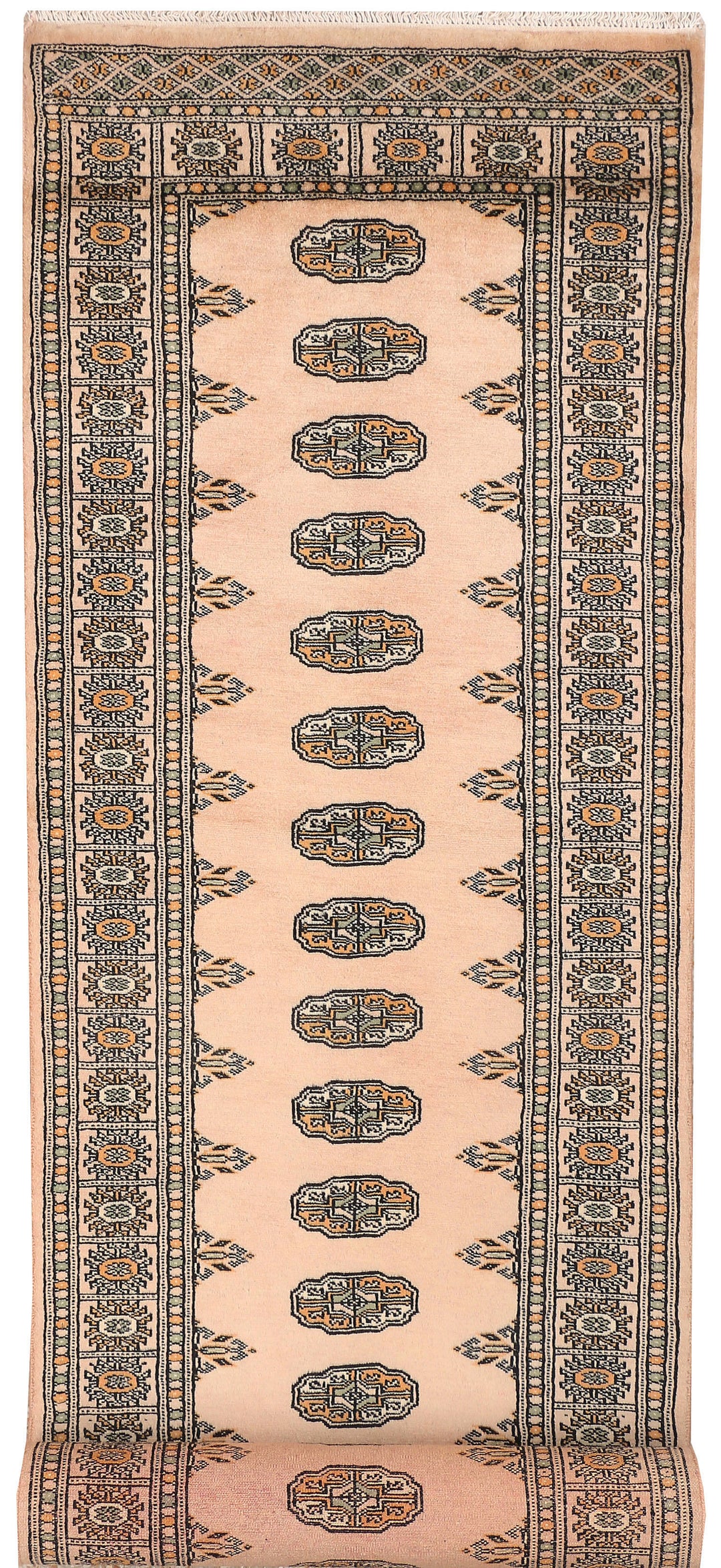 Antique White Bokhara 2' 8 x 12' 3 - No. 45686 - ALRUG Rug Store