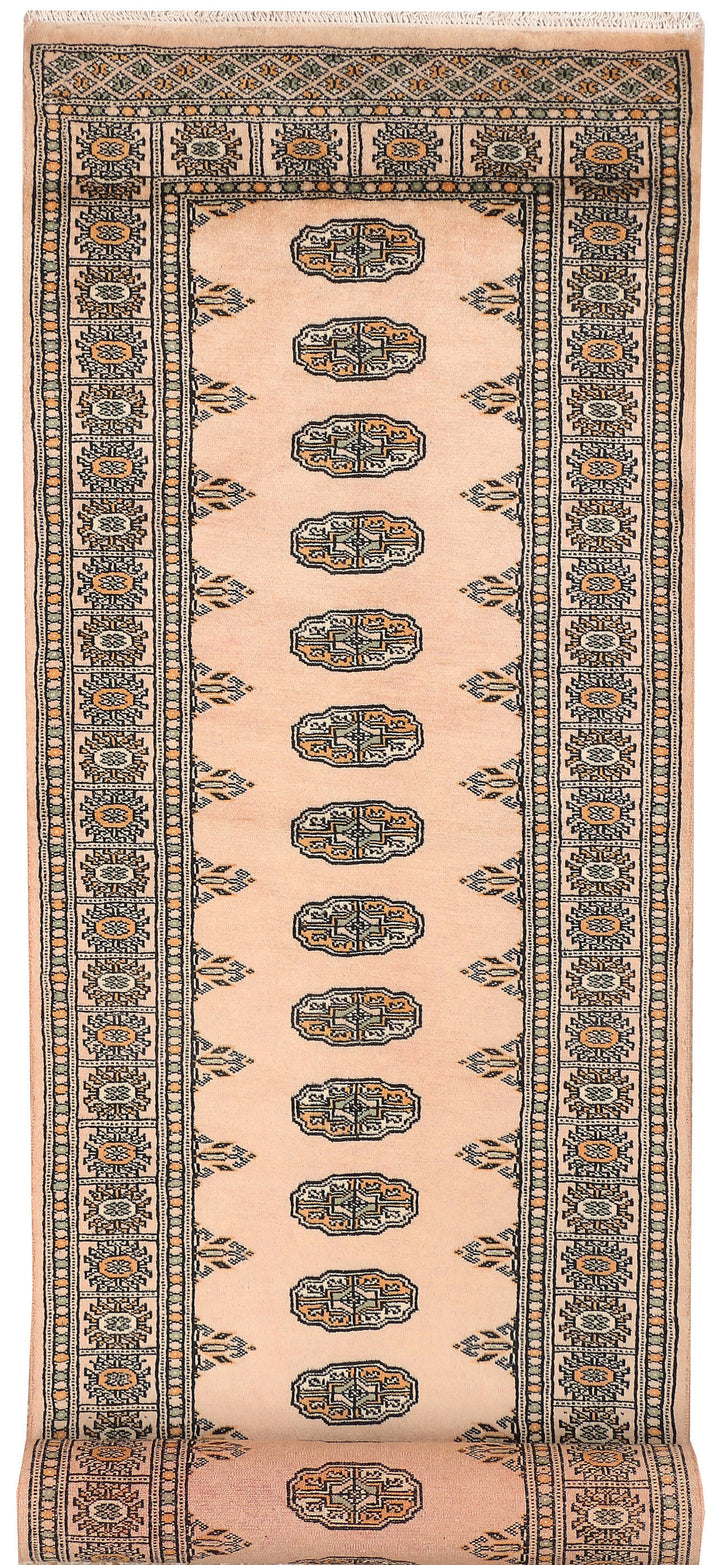 Antique White Bokhara 2' 8 x 12' 3 - No. 45686 - ALRUG Rug Store