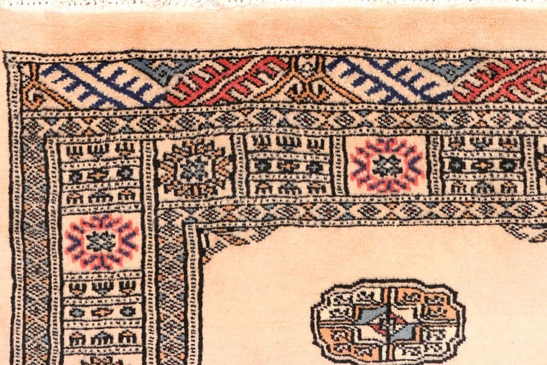 Antique White Bokhara 2'  7" x 10'  9" - No. QA17621