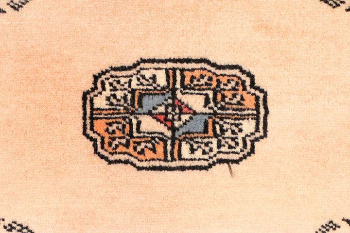 Antique White Bokhara 2'  7" x 10'  9" - No. QA17621