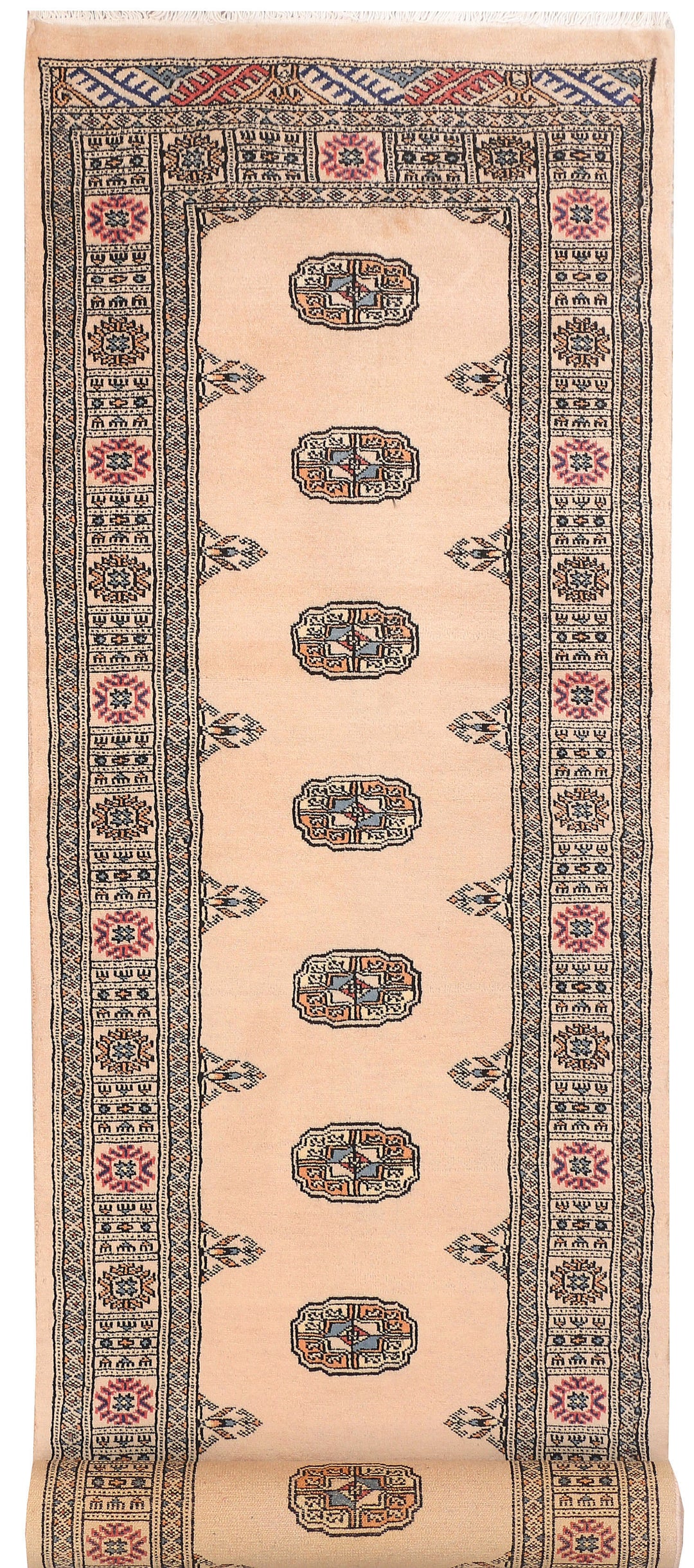 Antique White Bokhara 2' 7 x 10' 9 - No. 45692 - ALRUG Rug Store