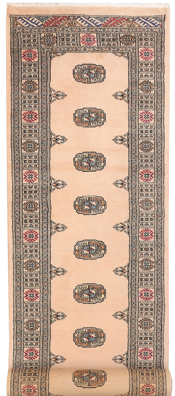 Antique White Bokhara 2' 7 x 10' 9 - No. 45692 - ALRUG Rug Store