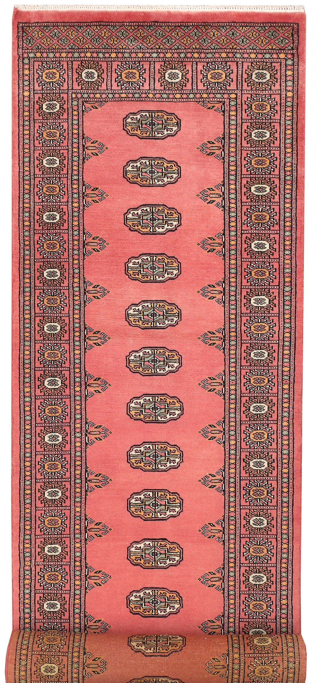 Light Coral Bokhara 2' 8 x 11' 10 - No. 45695 - ALRUG Rug Store