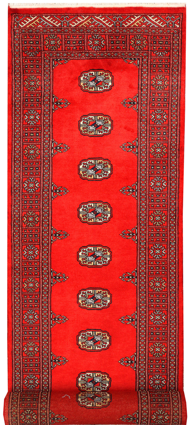 Red Bokhara 2'  7" x 11'  8" - No. QA18298