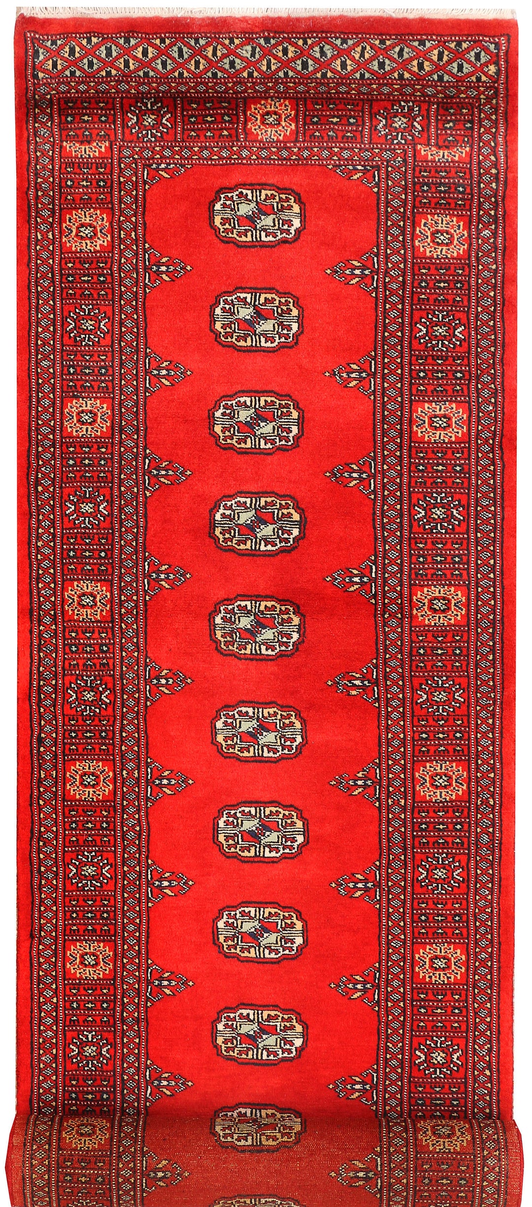 Red Bokhara 2' 7 x 12' - No. 45697 - ALRUG Rug Store