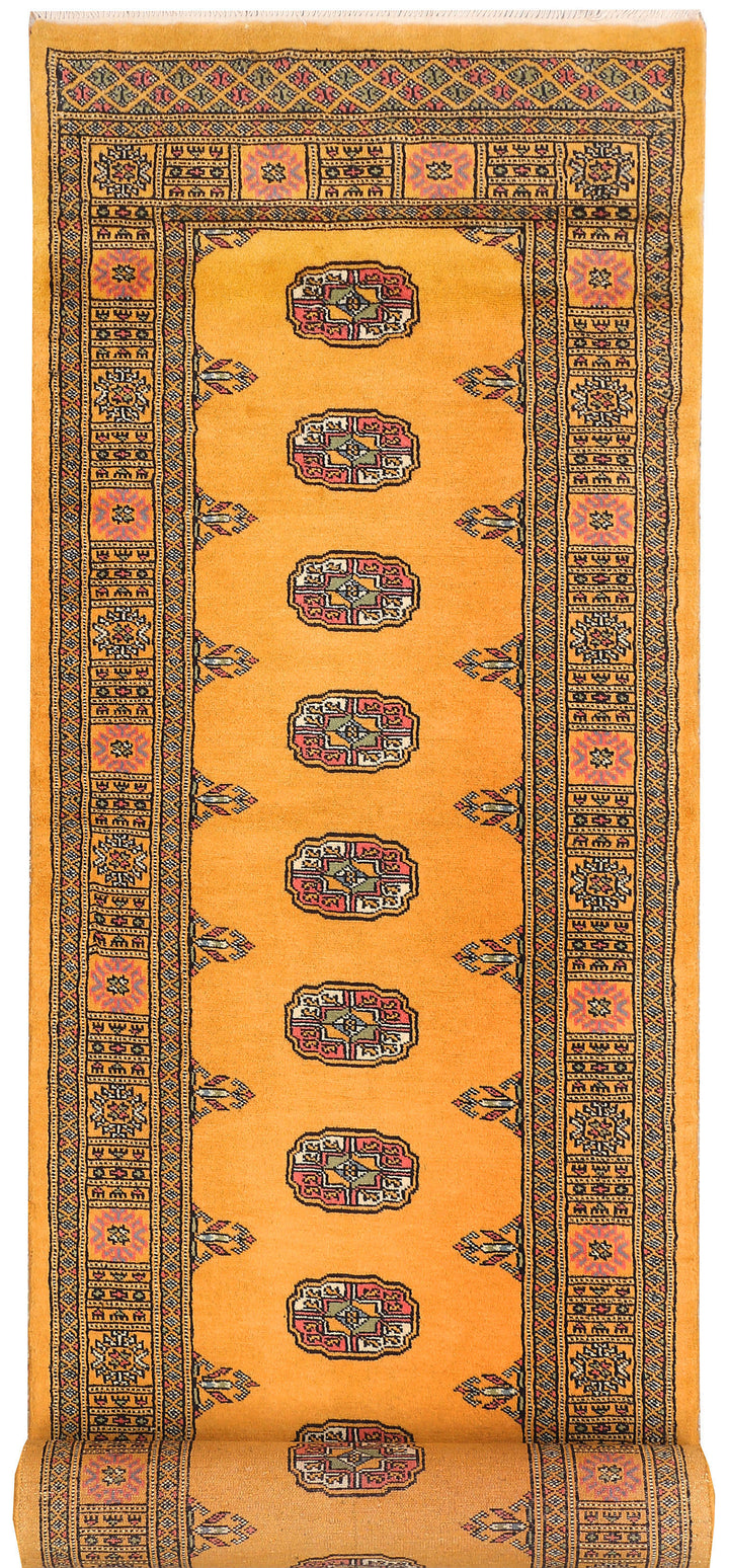 Gold Bokhara 2'  7" x 12'  8" - No. QA60209