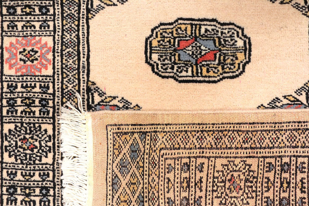 Antique White Bokhara 2' 7 x 11' 5 - No. 45714 - ALRUG Rug Store