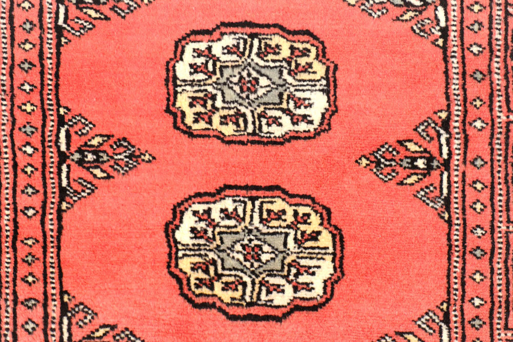 Salmon Bokhara 2' 6 x 11' - No. 45722 - ALRUG Rug Store