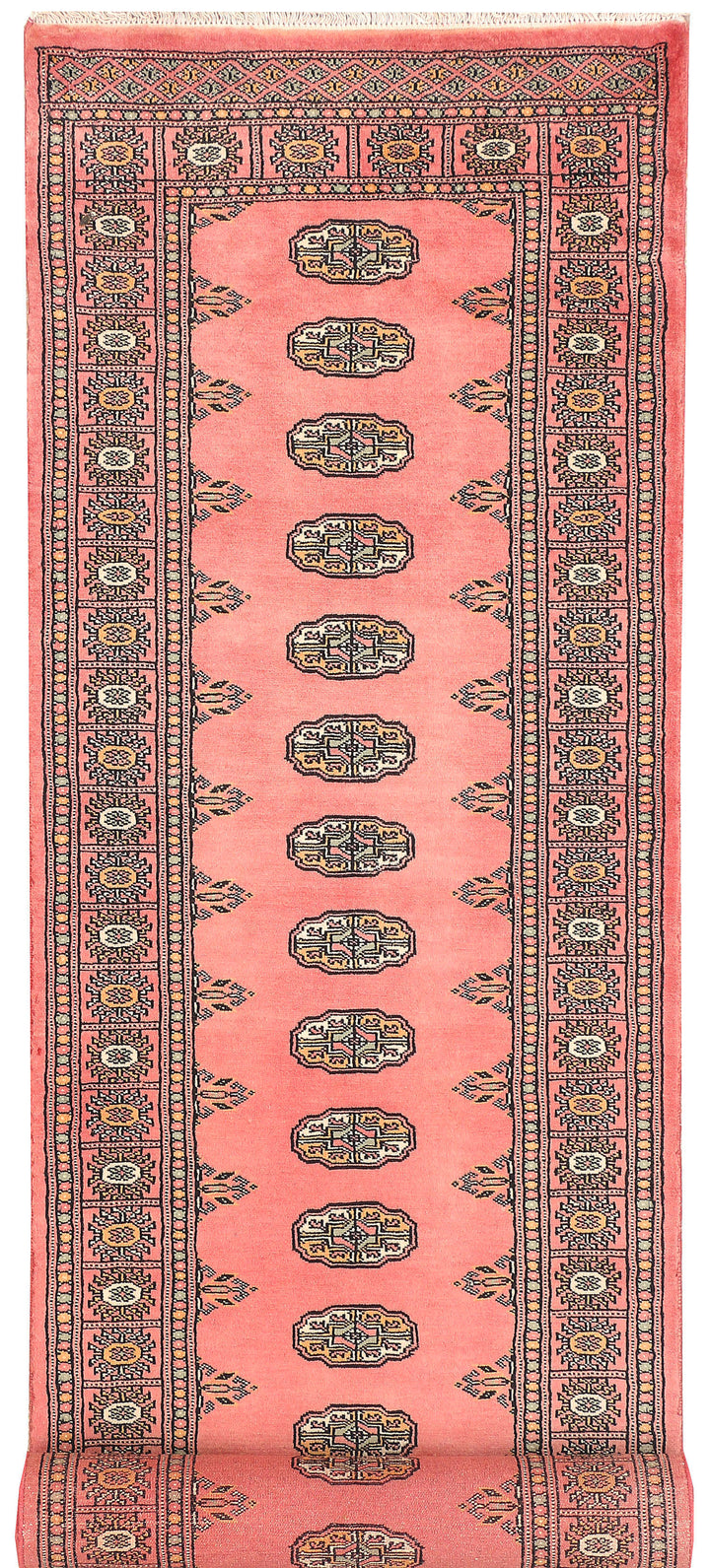 Light Coral Bokhara 2' 7 x 11' 5 - No. 45725 - ALRUG Rug Store