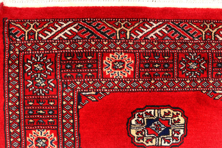 Red Bokhara 2' 7 x 10' 8 - No. 45727 - ALRUG Rug Store