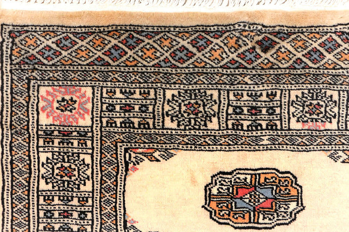 Antique White Bokhara 2' 6 x 10' 8 - No. 45732 - ALRUG Rug Store