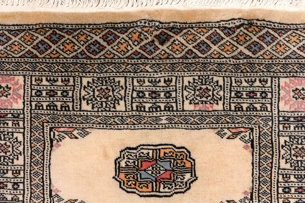 Antique White Bokhara 2' 6 x 10' 8 - No. 45732 - ALRUG Rug Store