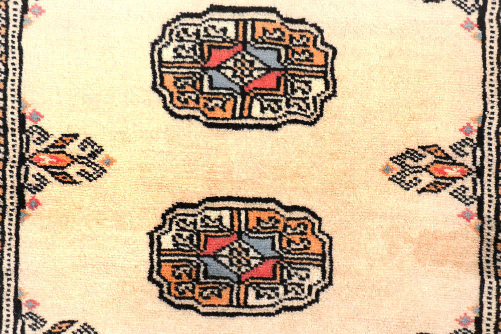 Antique White Bokhara 2' 6 x 10' 8 - No. 45732 - ALRUG Rug Store