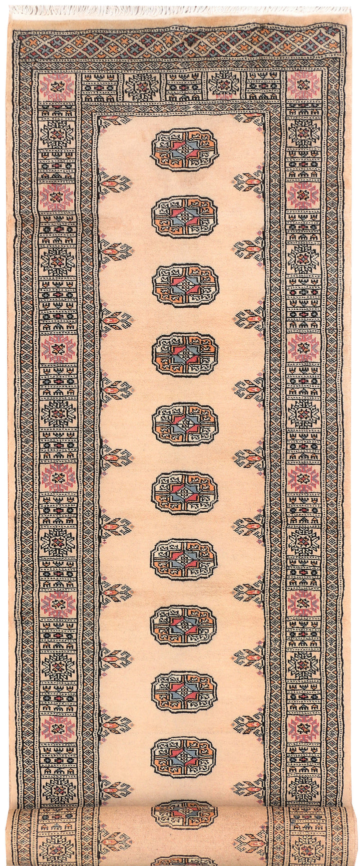 Antique White Bokhara 2' 6 x 10' 8 - No. 45732 - ALRUG Rug Store