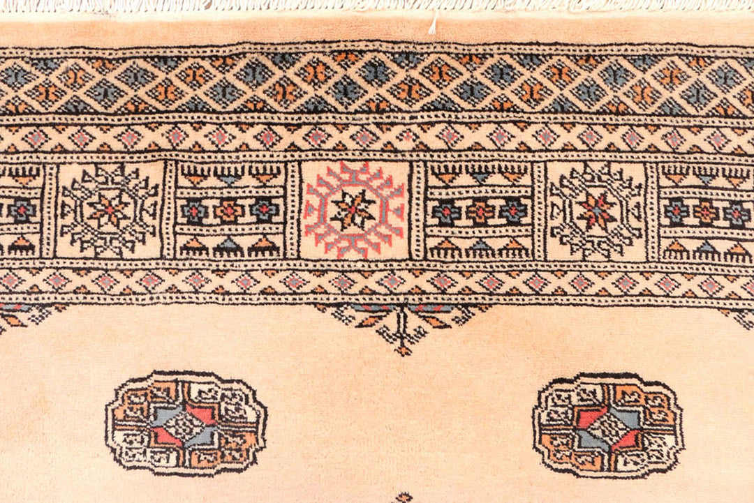 White Pakistani Bokhara Rug 4'2" x 6'1" Hand-Knotted view