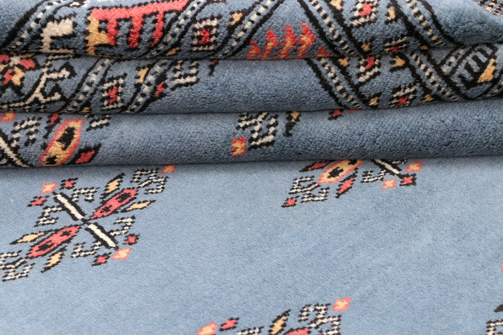 Steel Blue Butterfly 4' 1 x 6' 2 - No. 45749 - ALRUG Rug Store