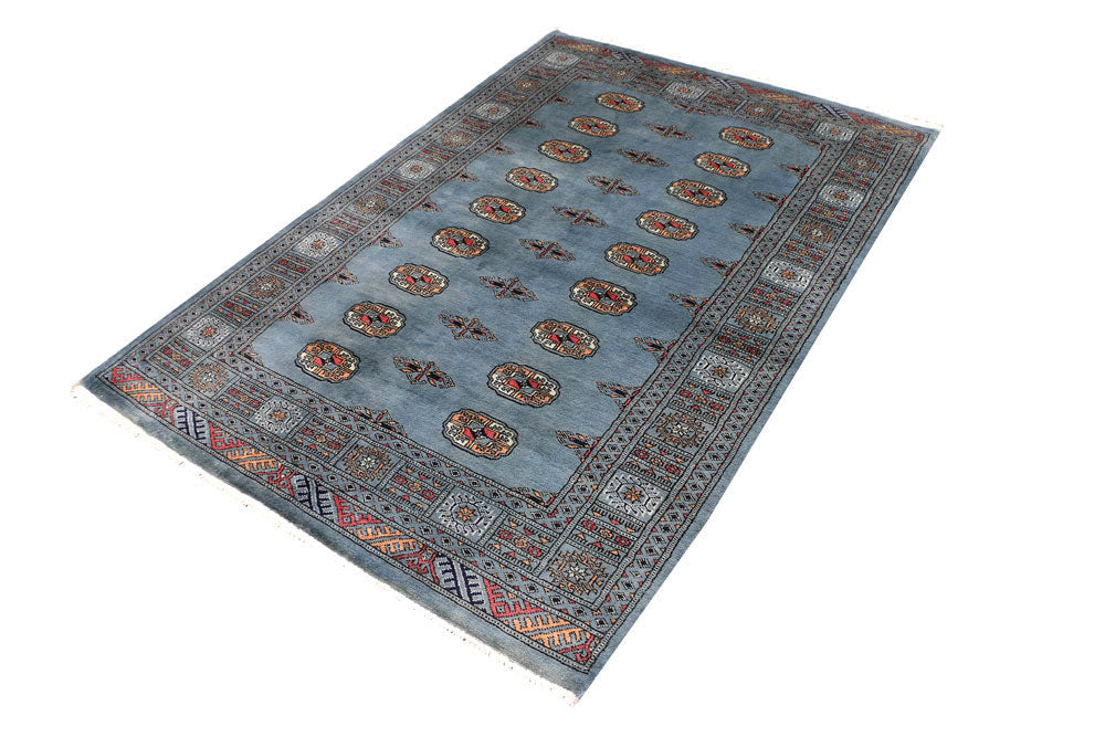 Light Slate Grey Bokhara 4' 1 x 6' 1 - No. 45797 - ALRUG Rug Store