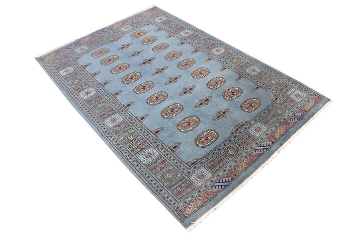Light Slate Grey Bokhara 4' 1 x 6' 1 - No. 45797 - ALRUG Rug Store