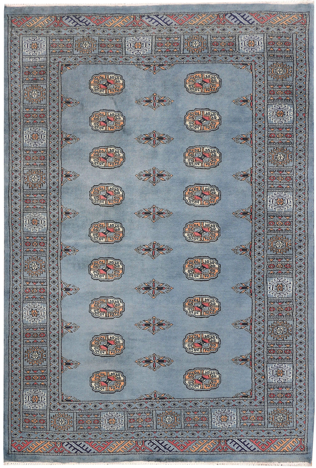Light Slate Grey Bokhara 4' 1 x 6' 1 - No. 45797 - ALRUG Rug Store