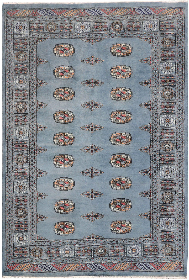 Light Slate Grey Bokhara 4' 1 x 6' 1 - No. 45797 - ALRUG Rug Store