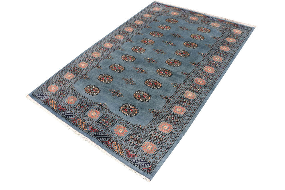 Light Slate Grey Bokhara 4' 2 x 6' 4 - No. 45817 - ALRUG Rug Store