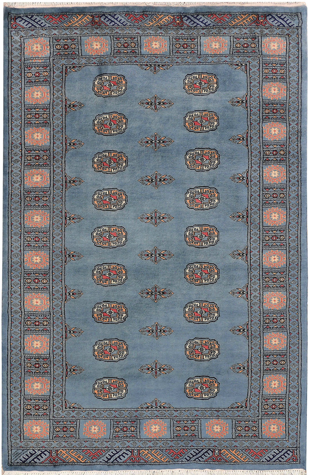 Light Slate Grey Bokhara 4' 2 x 6' 4 - No. 45817 - ALRUG Rug Store