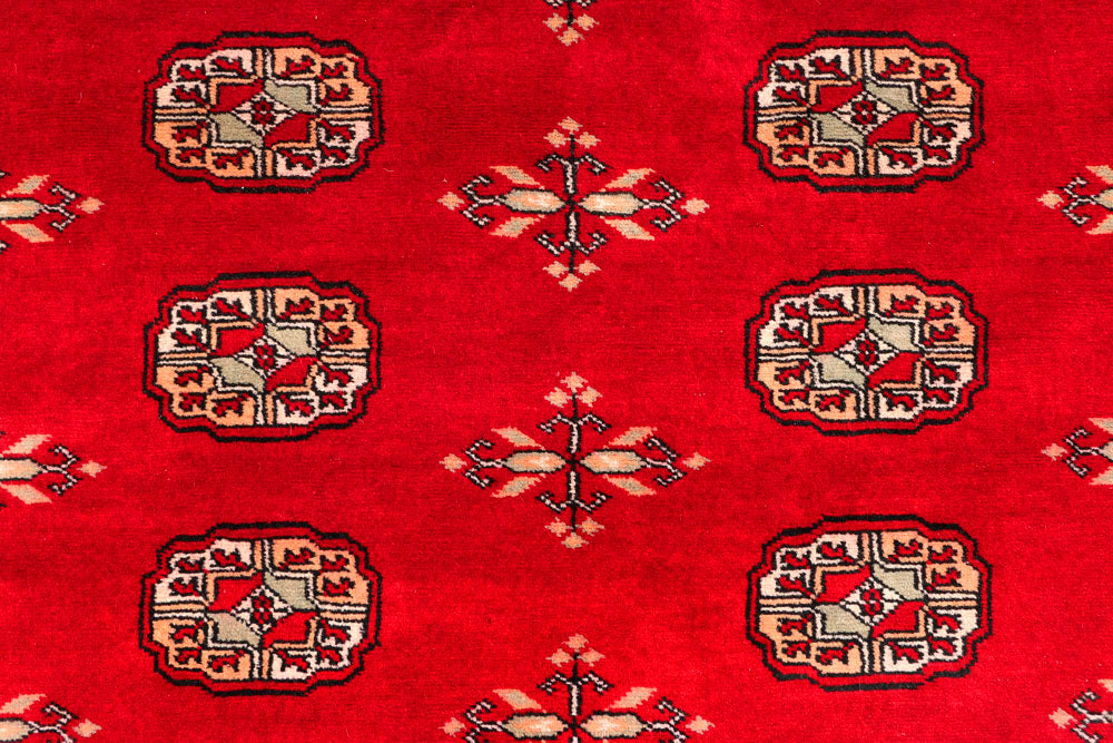 Dark Red Bokhara 4' 6 x 6' 10 - No. 45827 - ALRUG Rug Store