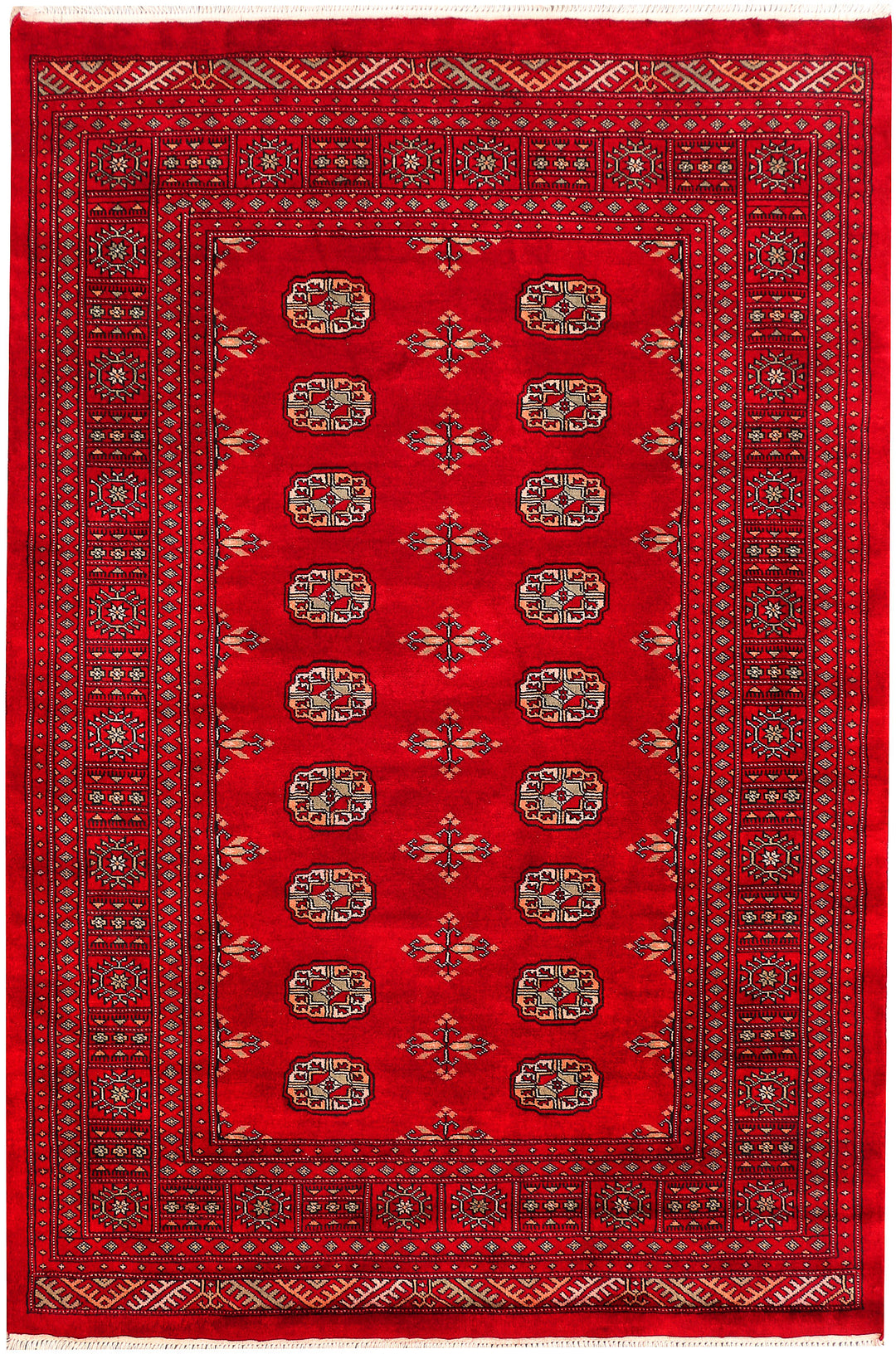 Dark Red Bokhara 4' 6 x 6' 10 - No. 45827 - ALRUG Rug Store