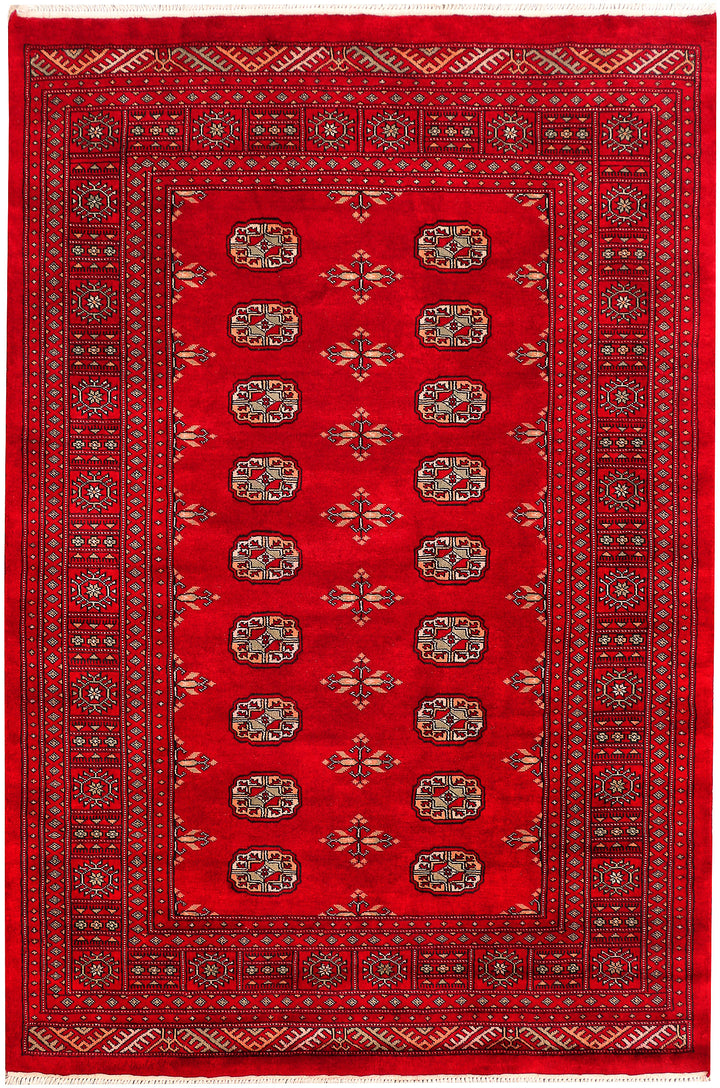Dark Red Bokhara 4' 6 x 6' 10 - No. 45827 - ALRUG Rug Store
