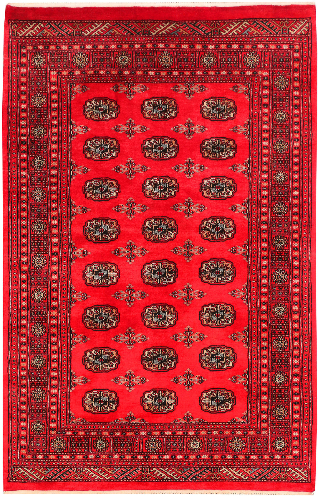 Red Bokhara 4' 5 x 6' 10 - No. 45838 - ALRUG Rug Store