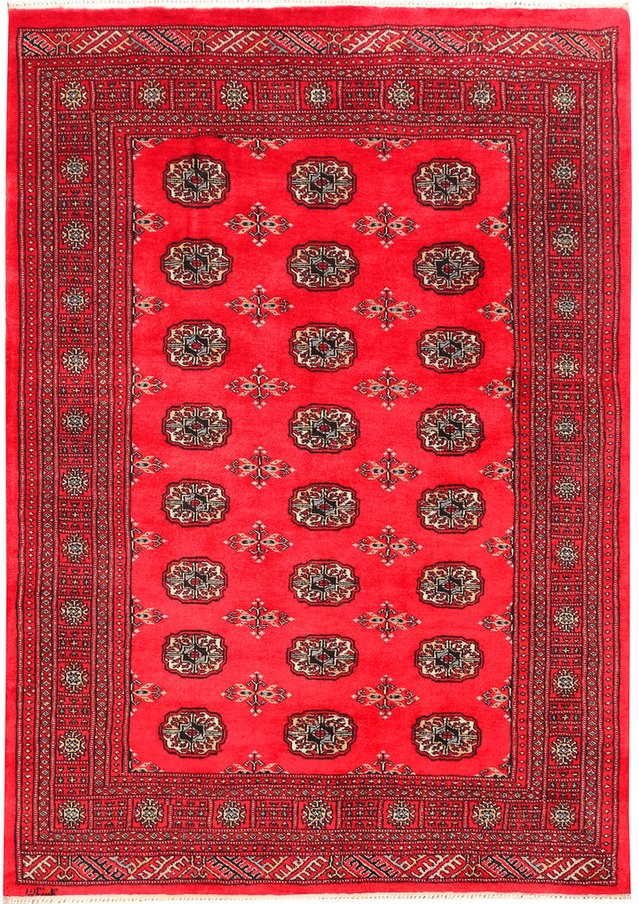 Crimson Bokhara 4' 7 x 6' 7 - No. 45862 - ALRUG Rug Store