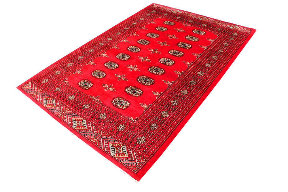 Crimson Bokhara 4' 8 x 6' 11 - No. 45863 - ALRUG Rug Store