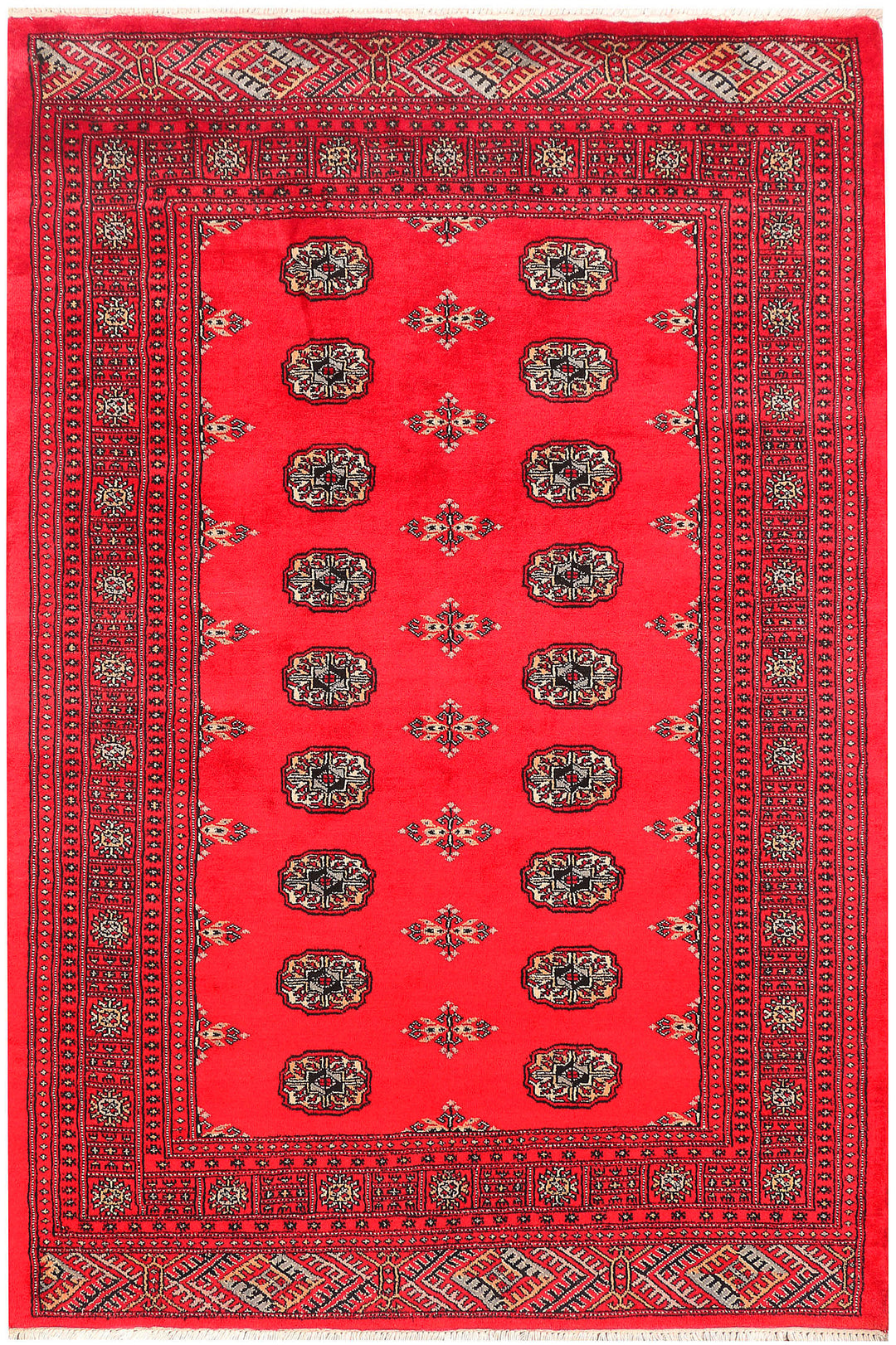 Crimson Bokhara 4' 8 x 6' 11 - No. 45863 - ALRUG Rug Store