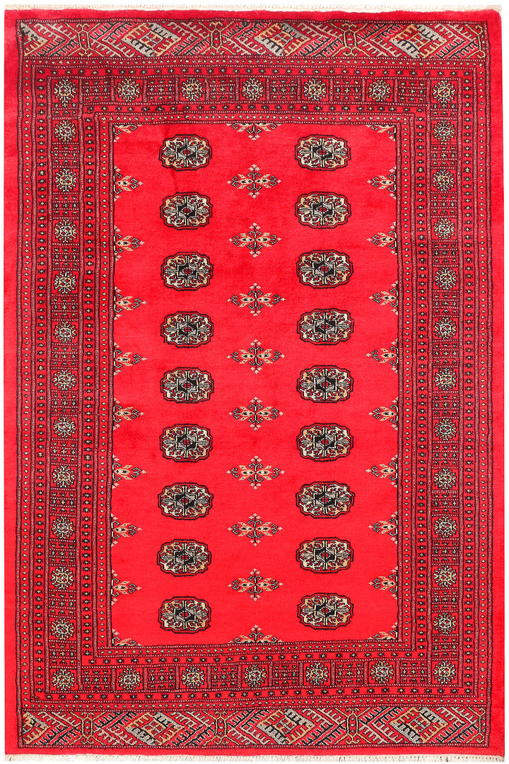 Crimson Bokhara 4' 8 x 6' 11 - No. 45863 - ALRUG Rug Store
