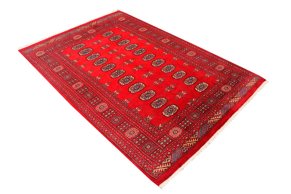 Dark Red Bokhara 4' 7 x 6' 8 - No. 45868 - ALRUG Rug Store