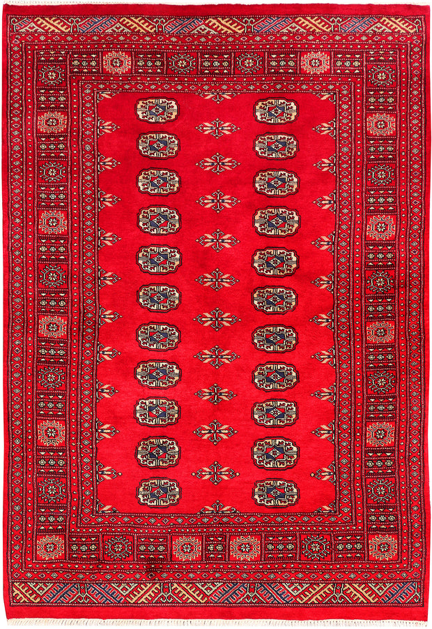 Dark Red Bokhara 4' 7 x 6' 8 - No. 45868 - ALRUG Rug Store