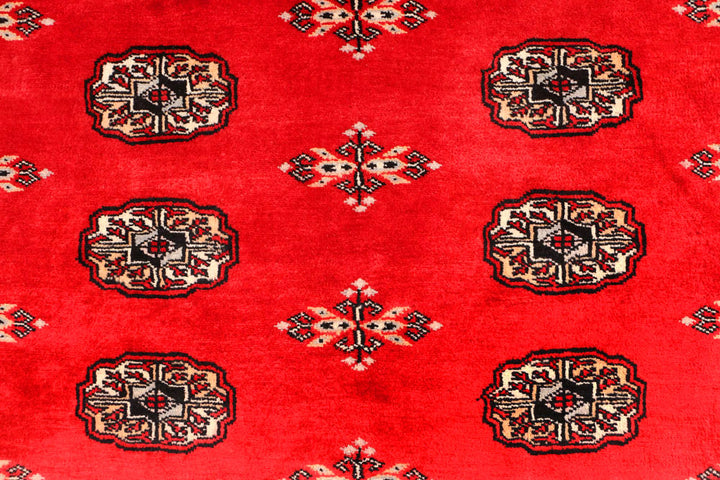 Crimson Bokhara 4' 7 x 6' 6 - No. 45870 - ALRUG Rug Store