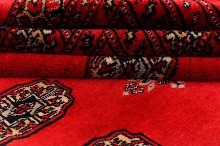 Crimson Bokhara 4' 7 x 6' 6 - No. 45870 - ALRUG Rug Store