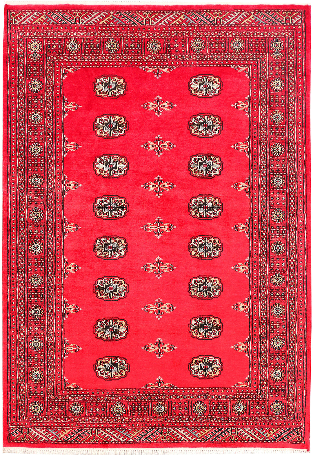 Crimson Bokhara 4' 7 x 6' 8 - No. 45871 - ALRUG Rug Store