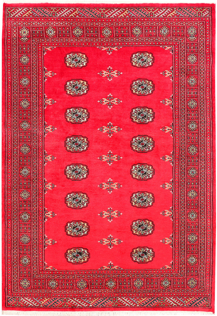 Crimson Bokhara 4' 7 x 6' 8 - No. 45871 - ALRUG Rug Store