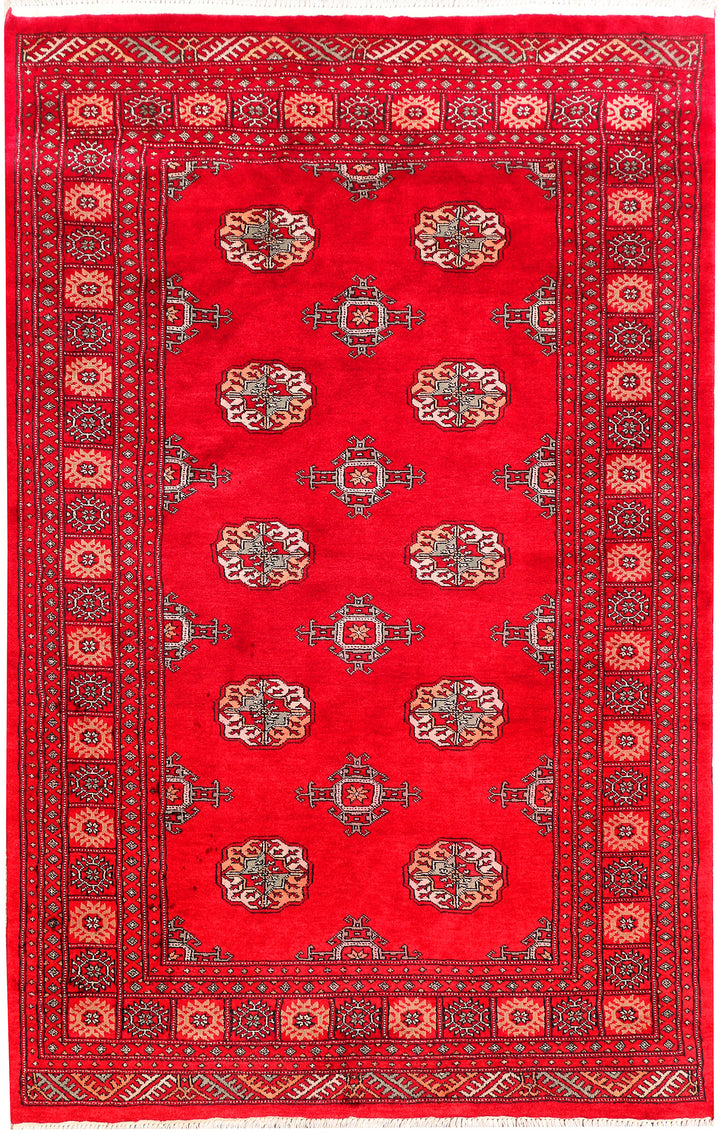 Red Bokhara 4' 6 x 7' 3 - No. 45881 - ALRUG Rug Store
