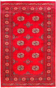 Red Bokhara 4'  6" x 7'  3" - No. QA59015