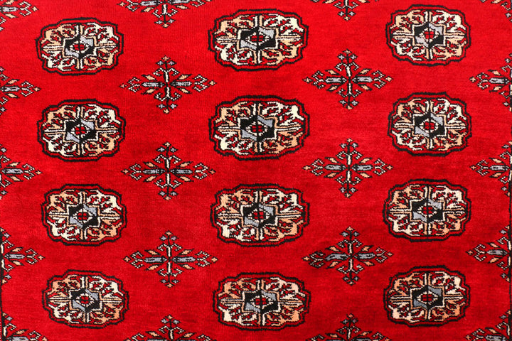 Dark Red Bokhara 4' 8 x 6' 7 - No. 45885 - ALRUG Rug Store