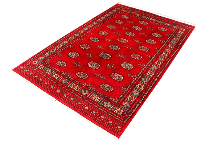 Dark Red Bokhara 4' 6 x 6' 10 - No. 45887 - ALRUG Rug Store