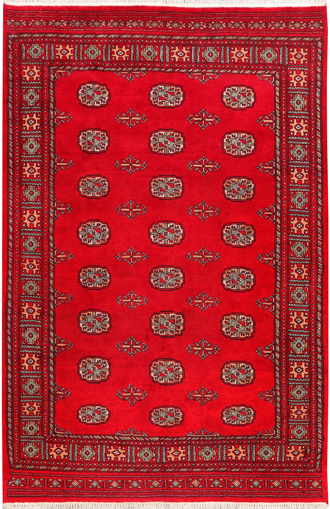 Dark Red Bokhara 4' 6 x 6' 10 - No. 45887 - ALRUG Rug Store