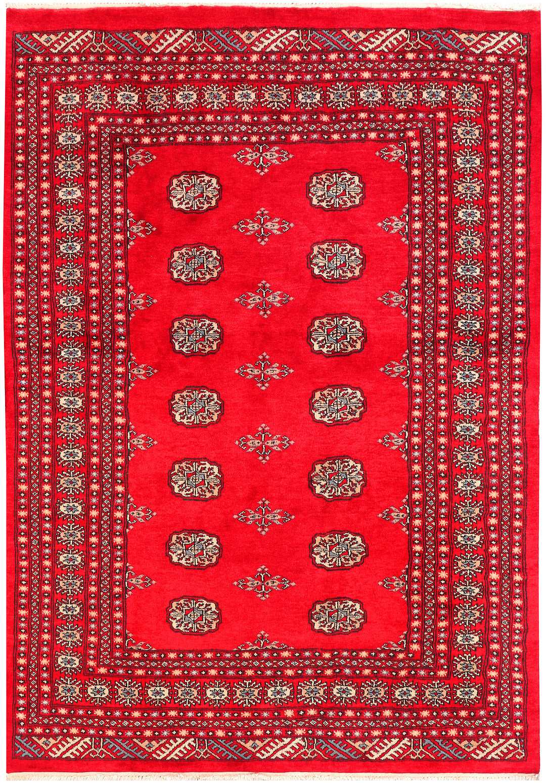 Red Bokhara 4' 6 x 6' 4 - No. 45893 - ALRUG Rug Store