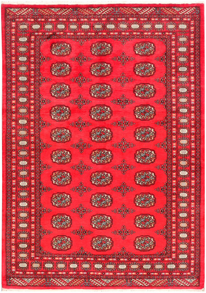 Crimson Bokhara 4' 9 x 6' 9 - No. 45895 - ALRUG Rug Store