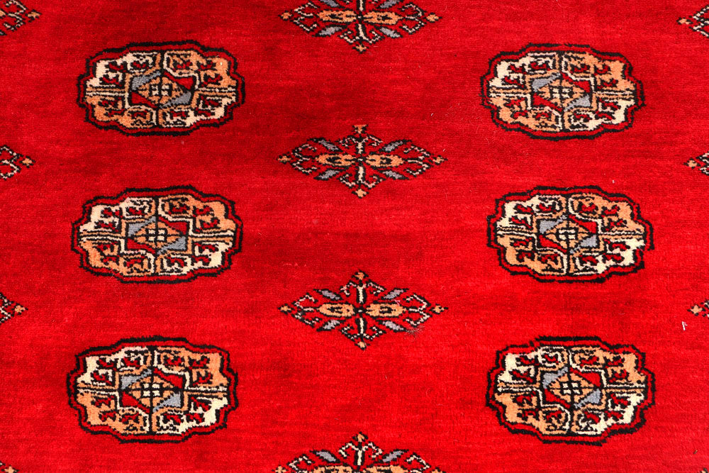 Red Bokhara 4' 6 x 6' - No. 45898 - ALRUG Rug Store
