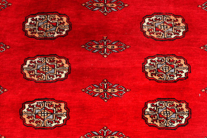 Red Bokhara 4' 6 x 6' - No. 45898 - ALRUG Rug Store